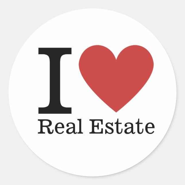 I ❤️ Love Real Estate STICKER (Front)