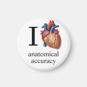 I Love {real heart] Anatomical Accuracy - Improved Magnet