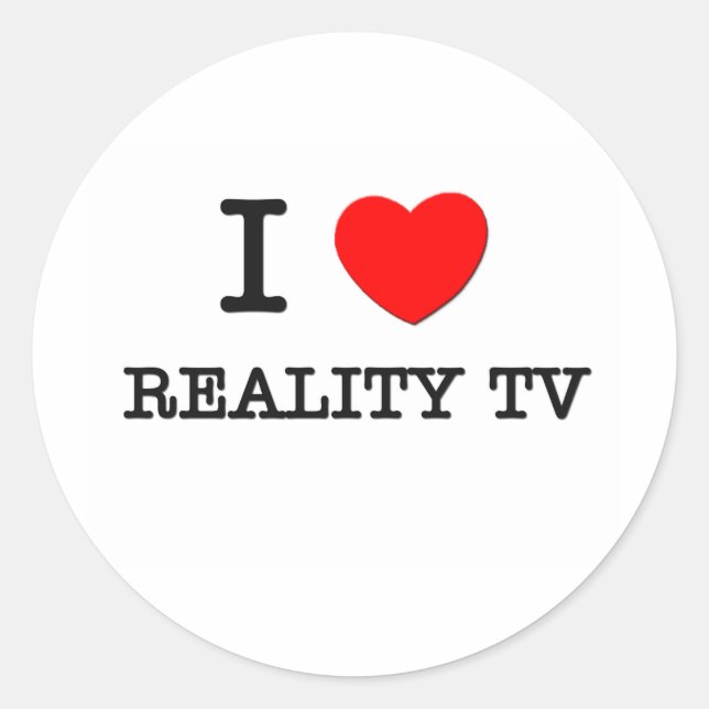 I Love Reality Tv Classic Round Sticker (Front)