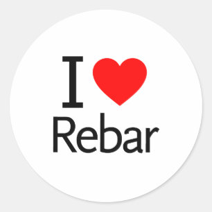 I Love Rebar Classic Round Sticker