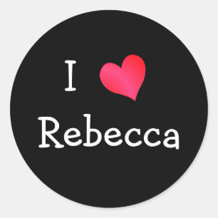 I Love Rebecca Classic Round Sticker