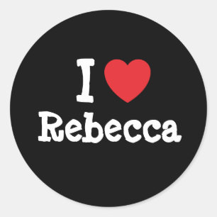 I love Rebecca heart T-Shirt Classic Round Sticker