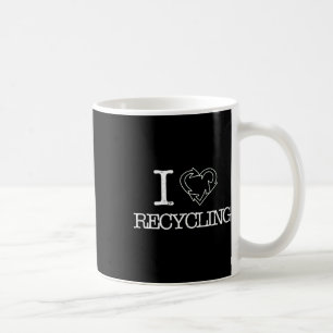 I Love Recycling Climate Change Earth Day Science  Coffee Mug