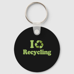 I Love recycling Key Ring