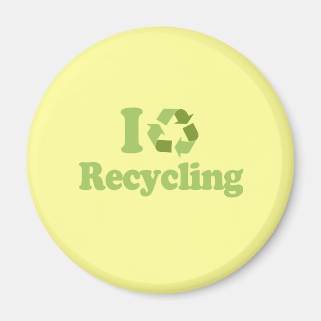 I Love recycling Magnet (Front)