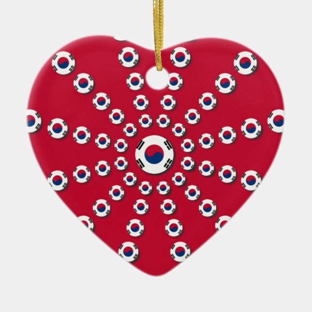 I love Red Ceramic Ornament (Front)