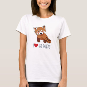 I Love Red Pandas - Cute Red Panda T-Shirt
