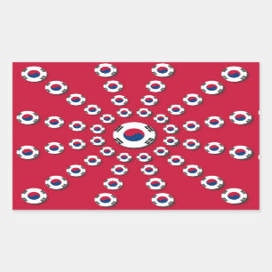 I love Red Rectangular Sticker