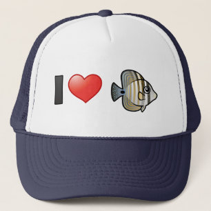 I Love Red Sea Sailfin Tang Trucker Hat