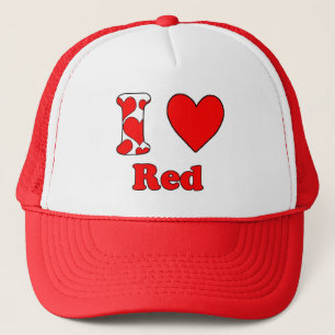 I love Red Trucker Hat