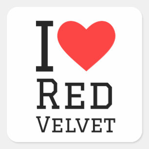 I love red velvet square sticker