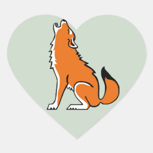 I love Red WOLVES - Wildlife - Nature - Heart Sticker
