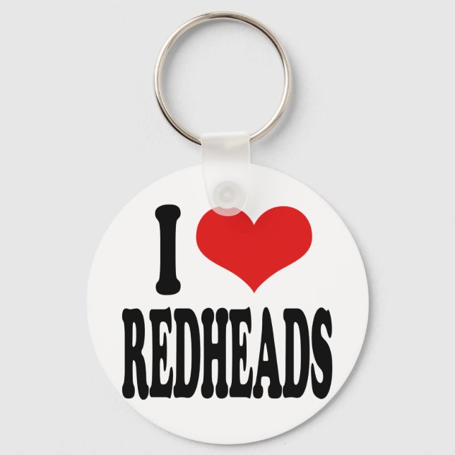I Love Redheads Key Ring (Front)