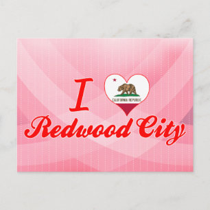 I Love Redwood City, California Postcard