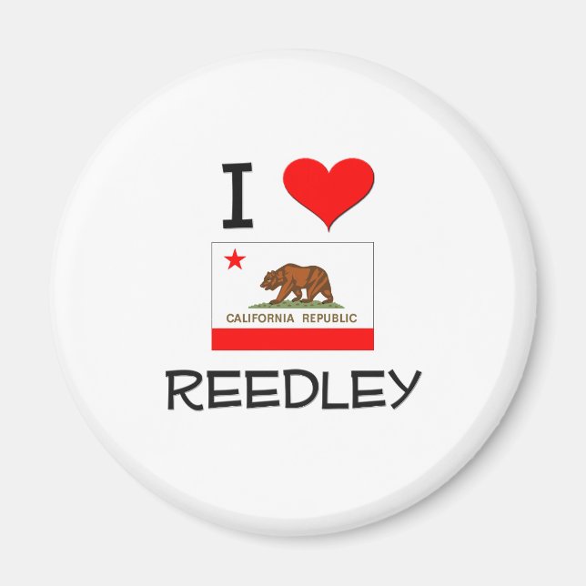 I Love REEDLEY California Magnet (Front)