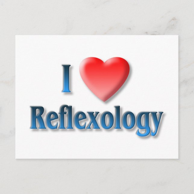 I Love Reflexology Postcard (Front)
