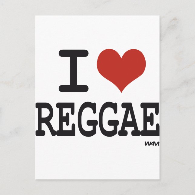 I love reggae postcard (Front)