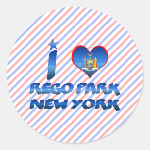 I love Rego Park, New York Classic Round Sticker