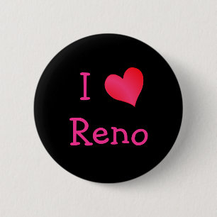 I Love Reno 6 Cm Round Badge