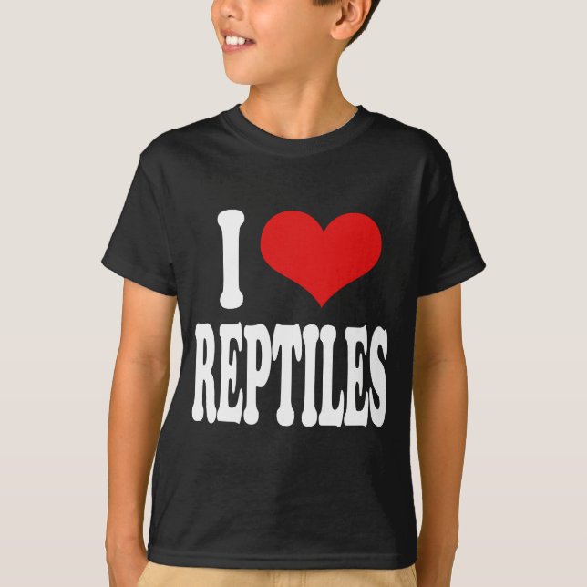 I Love Reptiles T-Shirt (Front)