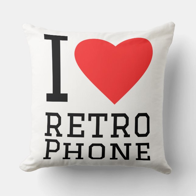 I love retro phone cushion (Front)