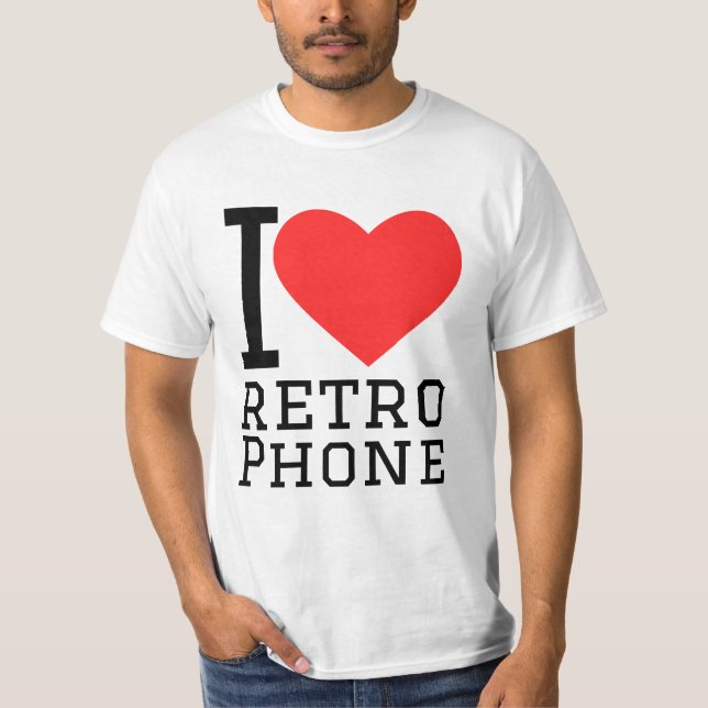 I love retro phone T-Shirt (Front)