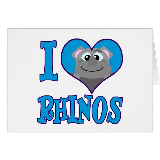 I Love rhinos (Front Horizontal)