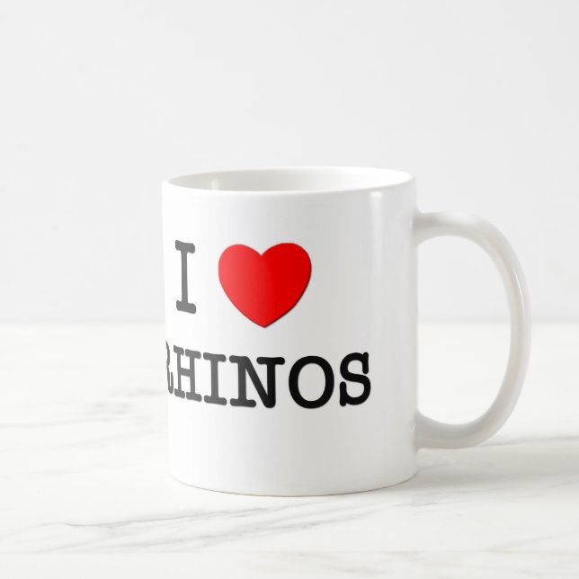 I Love RHINOS Coffee Mug (Right)