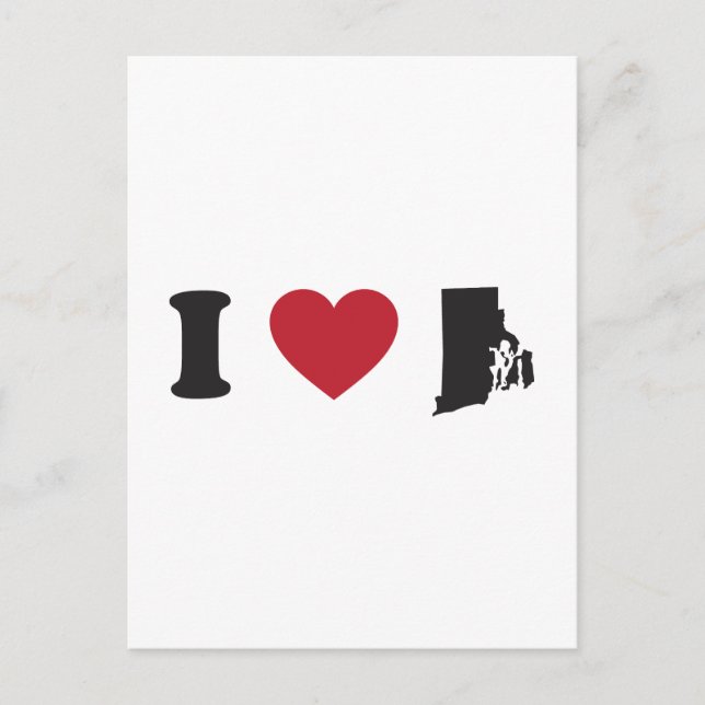 I Love Rhode Island Postcard (Front)