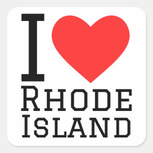 I love Rhode Island Square Sticker
