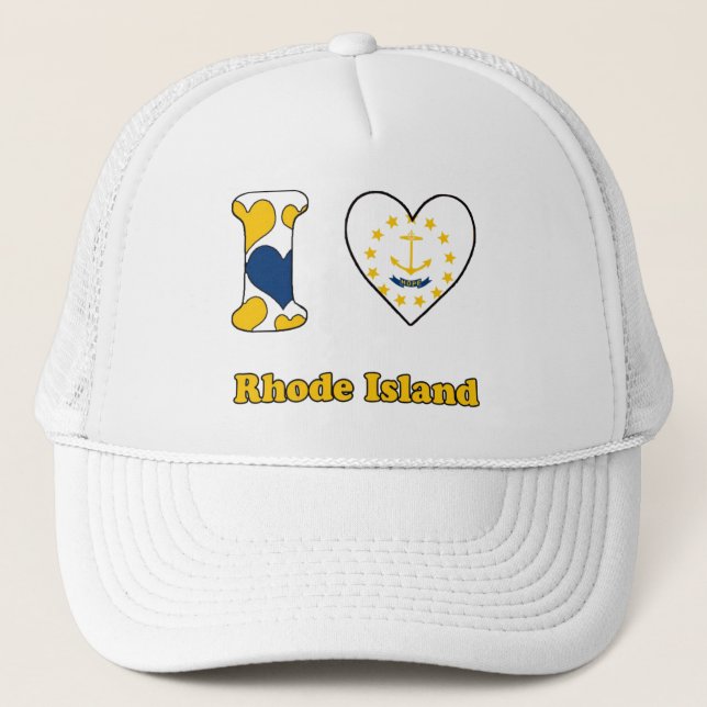 I love Rhode Island Trucker Hat (Front)