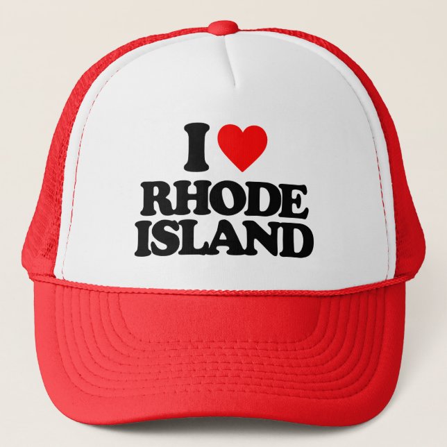 I LOVE RHODE ISLAND TRUCKER HAT (Front)
