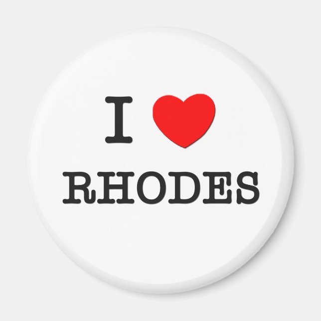 I Love Rhodes Magnet (Front)