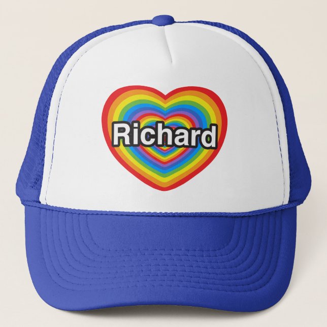 I love Richard. I love you Richard. Heart Trucker Hat (Front)