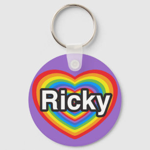 I love Ricky. I love you Ricky. Heart Key Ring