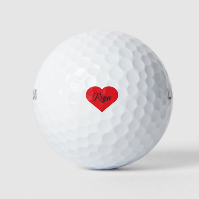 I Love Riga - Latvia Golf Balls (Front)