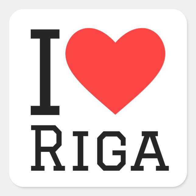 I love riga square sticker (Front)