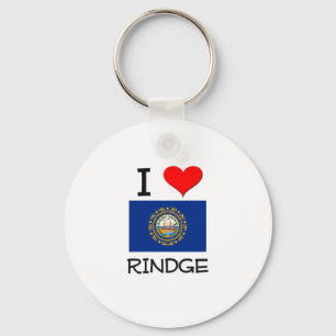 I Love Rindge New Hampshire Key Ring