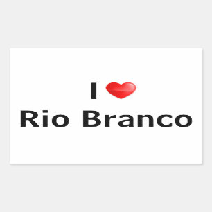 I love Rio Branco Rectangular Sticker