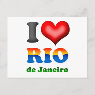 I Love Rio de Janeiro, Brazil The Wonderful City Postcard