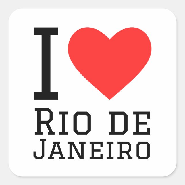 I love Rio de Janeiro  Square Sticker (Front)