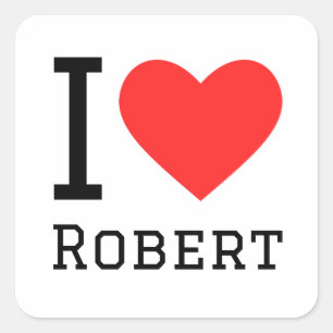 I love robert square sticker