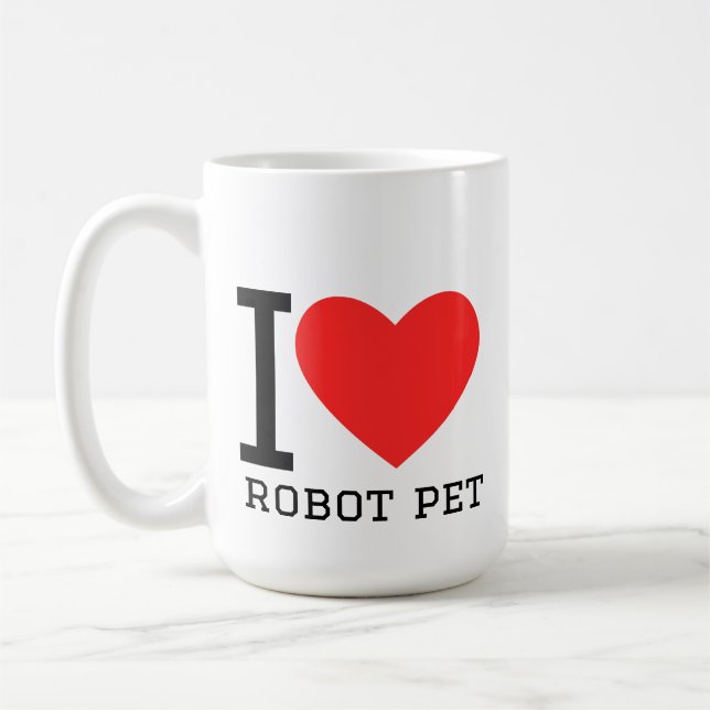 I love robot pet coffee mug (Left)