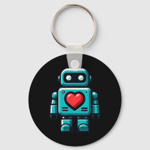 I Love Robots Happy Valentine Apparel Key Ring