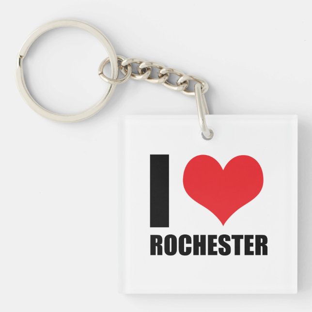 I love Rochester Key Ring (Front)