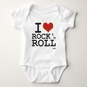 I love Rock and roll Baby Bodysuit
