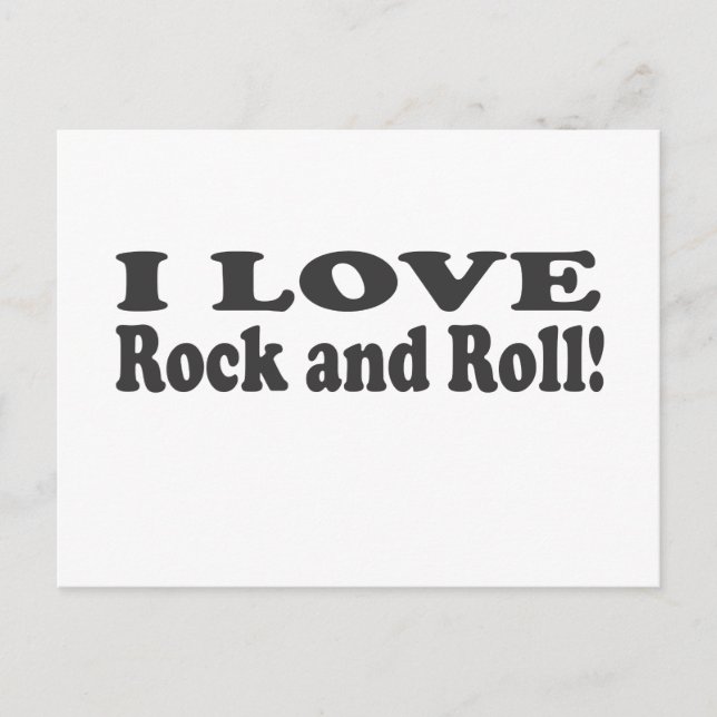 I Love Rock and Roll! Postcard (Front)