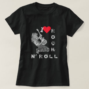 I Love Rock and Roll T-Shirt Rock Guitar Player