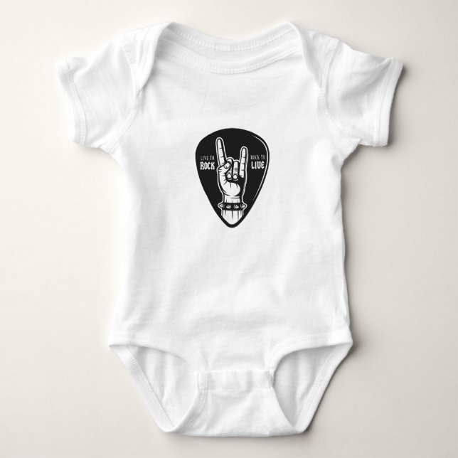 I love rock baby bodysuit (Front)
