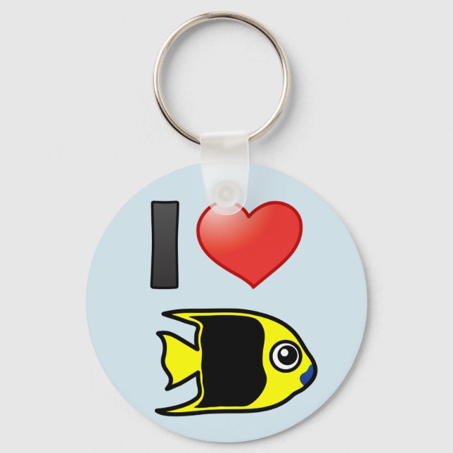 I Love Rock Beauty Key Ring (Front)